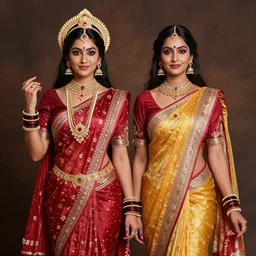 hindu goddess laxmi and saraswoti posing for sexy photoshoot