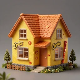 a house with walls of cheetos, award winning photography, trending on artstation, highly detailed