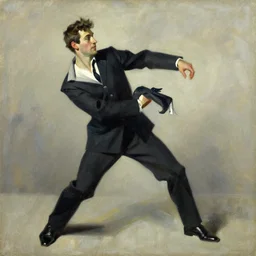 nathan fielder, painting by jc leyendecker!! phil hale!, angular, brush strokes, painterly, vintage, crisp