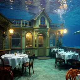 restaurant vintage victorian underwater