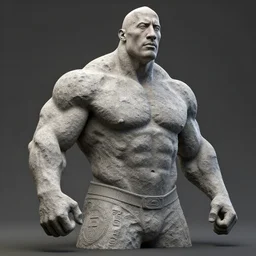 dwayne johnson is a boulder rock made of stone, octane render, 8 k cinematic still, highly detailed, sculpted in zbrush, textured in substance, featured on artstation