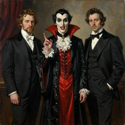 ( ( ( ( ( ( ( ( ( ( ( victorian genre painting classic vampire with black and red dress ) ) ) ) ) ) ) ) ) ) ) painted by solomon joseph solomon and richard schmid and jeremy lipking!!!!!!!!!!!!!!!!!!!!!!!!!!!!