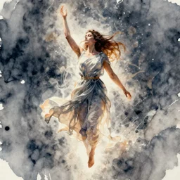 a beautiful watercolor painting of a soul's ascension, digital painting, artstation, concept art, art by delphin enjolras, smooth, sharp focus, dynamic lighting, ultrarealistic, cinematic, octane render, 8 k