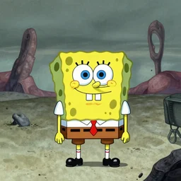 spongebob squarepants in style of zdzisław beksinski, standing in wasteland, horror art, creepy, desolate