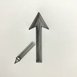a drawing of an arrow