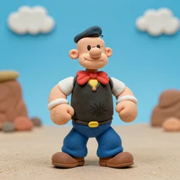popeye in claymation