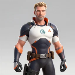 liam neeson in the video game overwatch, 3 d art