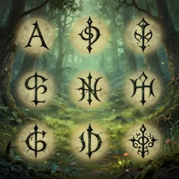 fantasy witch swamp rpg game spell symbols