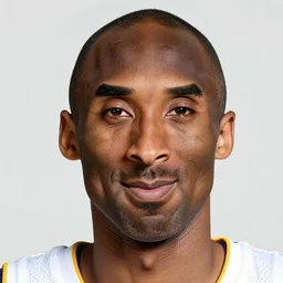 portrait of kobe bryant, wrinkled, in his 7 0 s. photograph