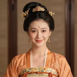 portrait of a beautiful 1 3 th century song dynasty empress with a gentle smile