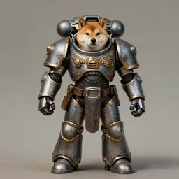 wearing warhammer 4 0 0 0 0 emperor armor realistic anthropomorphic shiba inu scifi cyberpunk, visible face and full body portrait art by donato giancola and greg rutkowski, vintage retro scifi, realistic face, digital art, trending on artstation, symmetry