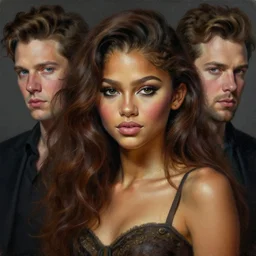 hyperrealistic mixed media high resolution image of zendaya, oil painting, art by jamie salmon and istvan sandorfi and greg rutkowski, dim volumetric lighting, extremely hyperdetailed, intricate, highly detailed attributes