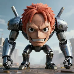 a photo of franky the cyborg from one piece, hyper realistic face, cinematic, long shot, hyper deatiled, 8 k resolution, sharp lends, wide lens