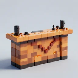 bar made of tetris blocks, octane render, trending on artstation