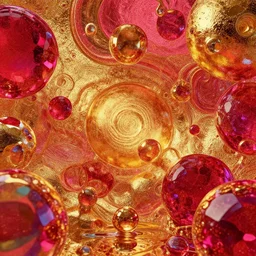 vivid conceptual dream of resonating joy, vaporwave, intense joy textures, vaporwave wallpaper environment, intense joy vibe, nobody here, intense joy shapes, intense joy structures, gold, ruby, glass, water, HDR, octane render, 8k, 4k