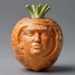 donald trump inside of a turnip