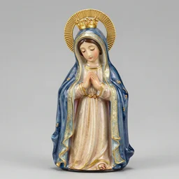 holy roman chalkware virgin Mary our lady of sorrows antique painted sacred Catholic pearlescent coloring