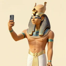ancient egyptian art of set taking a selfie