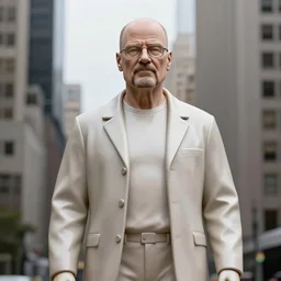a statue of walter white in the middle of the city that is getting praised by some people by greg rutkowski
