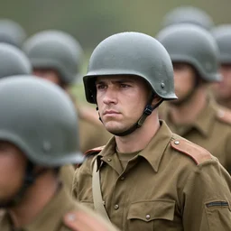 soldiers wearing panty helmets,