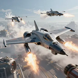 action photography, imperial jet commando troopers flying towards the battlefield, tactical warfare, blaster fire bright as neon, huge explosions, total chaos, epic star wars space battle, alien world, trending on artstation, hi - res, 8 k, hyperrealist, breathtaking, groundbreaking, awe - inspiring, award - winning, octane render, unreal engine 5