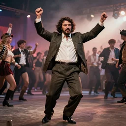 stalin dancing at a communist rave, ultra high detail, photorealistic, high resolution, 8 k