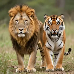 Photo of a hybrid of a lion and a tiger