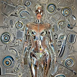 sexy young deanna troi wearing very tight translucent metallic mirror chrome latex crazy outfit met gala photoshoot