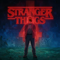 stranger things netflix show season 4 poster simplified