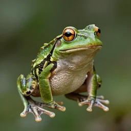 a fully enlightened frog that has opened it's third eye and begun to float after gazing into the fourth dimension