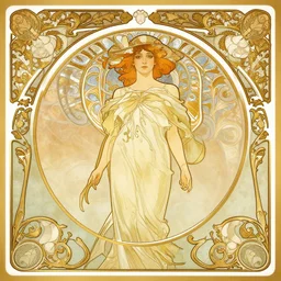 ornate background photoshop frame in art nouveau style, by alphonse mucha