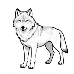 tattoo stencil. pencil line drawing, black and white vector, wolf