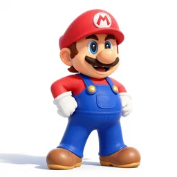 a professional full body photography of super nario bros