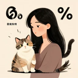 A woman 80% cat