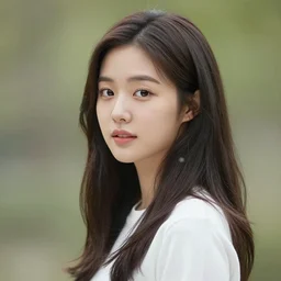 a portrait photo of a beautiful young woman who looks like a korean mary elizabeth winstead