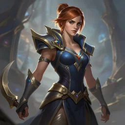 Emma Watson in League of Legends as champion. Digital Art. Legendary Skin. Epic Art