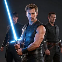 hyperrealistic jeff goldblum wielding lightsaber, stunning 3 d render inspired by istvan sandorfi & xiang duan, perfect symmetry, dim volumetric cinematic lighting, 8 k octane comprehensive render, extremely mega hyper - detailed and lifelike attributes & atmosphere, intricate, realistic flesh texture, masterpiece, artstation, stunning,