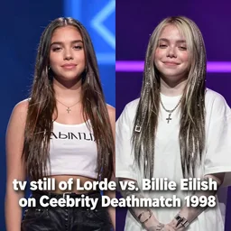 “tv still of Lorde vs. Billie Eilish on Celebrity Deathmatch (1998)”