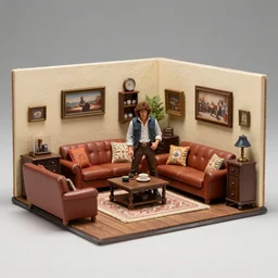 miniature diorama of inigo montoya's living room