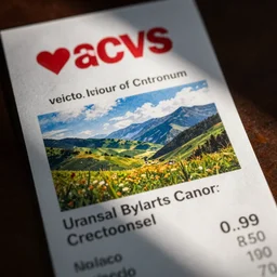 a CVS receipt
