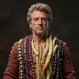 hyperrealistic dslr film still of ( ( legumes ) ) arranged to resemble jeff goldblum, stunning 8 k octane comprehensive 3 d render, inspired by istvan sandorfi & greg rutkowski & unreal engine, perfect symmetry, dim volumetric cinematic lighting, extremely hyper - detailed, incredibly real lifelike attributes & flesh texture, intricate, masterpiece, artstation, stunning