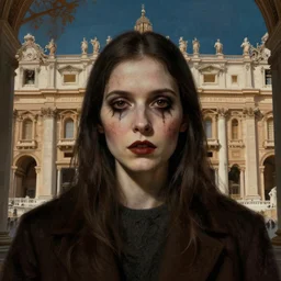 Portrait, Secrets inside the Vatican, Horror,Trending artstation, cinematográfica, digital Art