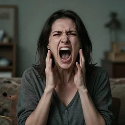 a angry mother screaming so loud that every one died, 4 k