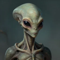 portrait of alien, medium closeup, cinematic light, hyper detailed design, shape focus, mythology, illstration, by anton fadeev, simon stalenhag