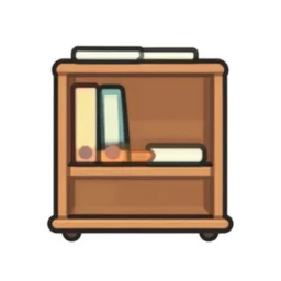 bookcase icon on a white background from animal crossing new horizons