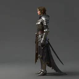 side profile concept art by thomas blackshear and hsiao ron cheng of imogen poots as a gloomhaven paladin, armor, 5 4 k rtx hdr volumetric lighting matte painting, by artgerm, lawren harris, eve ventrue, magali villeneuve, jeremy lipkin, rob rey, christophe vacher