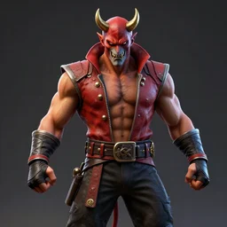 the devil in mortal kombat, videogame 3d render, 4k, artstation