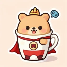 cute miss mascot cupcanaille cupcanaille slurpuff super hero sticker art, cronobreaker, beeple game icon
