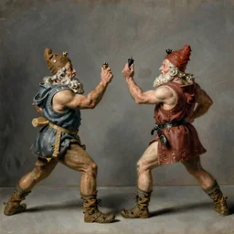 two court dwarves fighting to the death, 1 5 8 6, by diego velazquez