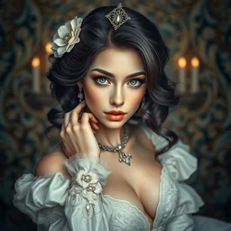 full body of beautiful baroque girl, soft lighting, realistic wide angle, glamour pose, sharp focus, 8 k high, 6 4 megapixel, insanely detailed, intricate, elegant, art by artgerm and wlop